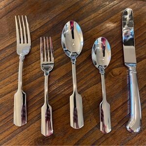 NEW 45-piece Flatware Set; Service for 8 plus BONUS Hostess Set, Stainless Steel